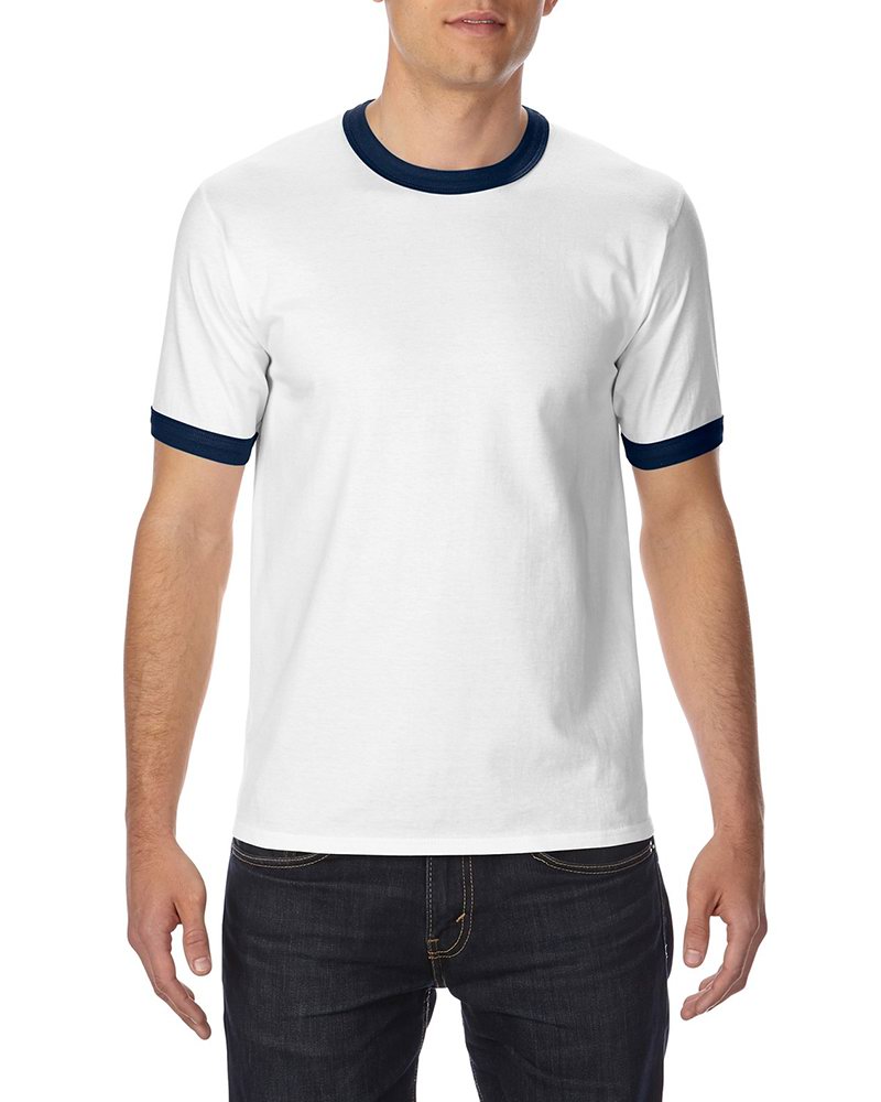 Custom T-shirts Printing-Gildan 180g Adult Ringer T-shirts